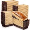 100 Pieces Paper Loaf Pans for Baking Kraft Bread Loaf Pan Disposable Baking Rectangle Loft Mold for Cake Bread Display, 6 x 2.6 x 2 inch view 1