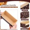 100 Pieces Paper Loaf Pans for Baking Kraft Bread Loaf Pan Disposable Baking Rectangle Loft Mold for Cake Bread Display, 6 x 2.6 x 2 inch view 3