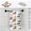 Anzona Summer Beach Coastal Conch Shell Starfish 3 Piece Bath Towels Set, Farmhouse Ocean Soft & Absorbent Towel for Bathroom, Hotel (1 Bath Towel 30x60, 1 Hand Towel 16x28, 1 Washcloth 13x13) view 4