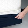 Velosso StretchWrap Box Spring Cover - 100% Egyptian Cotton Wrap Around 4 Sides for Hotel & Home, Fits Box Springs up to 10 - King, Navy view 4