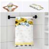 Anzona Farmhouse Sunflowers 3 Piece Bath Towels Set, Black Plaid Colorful Spring Floral Soft & Absorbent Towel for Bathroom, Hotel (1 Bath Towel 30x60, 1 Hand Towel 16x28, 1 Washcloth 13x13) view 4