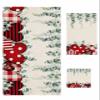 Anzona Valentines 3 Piece Bath Towels Set, Red Love Heart Teal Eucalyptus Leaves Botanical Burlap Soft & Absorbent Towel for Bathroom, (1 Bath Towel 30x60, 1 Hand Towel 16x28, 1 Washcloth 13x13) view 1