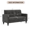 ALISH Small Sofa Couch, Upholstered Loveseat Sofa Armed Love Seat couches ButtonTufed Small Couches for Small Spaces Two-Seater Loveseats for Living Room, Bedroom, Gray view 2