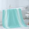 Aqua Striped 3 Piece Bath Towels Set, Luxurious White Stripes Modern Abstract Art Soft & Absorbent Towel for Bathroom, Hotel (1 Bath Towel 30x60, 1 Hand Towel 16x28, 1 Washcloth 13x13) view 3