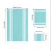 Aqua Striped 3 Piece Bath Towels Set, Luxurious White Stripes Modern Abstract Art Soft & Absorbent Towel for Bathroom, Hotel (1 Bath Towel 30x60, 1 Hand Towel 16x28, 1 Washcloth 13x13) view 4