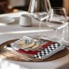 Kewadony Dinner Cloth Napkins Set of 4, Kitchen Chef Washable Cocktail Cloth Napkins 20 x 20 Inch, Good Food Black White Checkered Red Retro Reusable Table Napkins for Wedding Holiday Party view 2