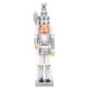 LUOZZY Wooden Christmas Nutcracker Figure Xmas Nutcracker Soldier Home Desktop Decor, Sliver view 1