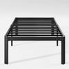 Hunlostten 18in Heavy Duty Twin Bed Frame No Box Spring Needed, Metal Platform Bed Frame Twin with Round Corners, Easy Assembly, Noise Free, Black view 1
