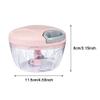 Manual Food Processor Pull Chop Chopper Portable Hand-Pulled String Vegetable Garlic Onion Mincer with Cord Mechanism Pink view 2