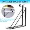 AYAYGD 4PCS Heavy Duty Black Closet Rod Brackets 11 x 11 Inch,1-3/8Inch Diameter Shelf and Rod Bracket Holder for Home and Closet Decor, Wall Mount Closet Pole Supports Bracket Hook with Screws view 4