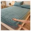 STANGK Quilted Velvet Stretch Fitted Bed Sheet King Queen Full Twin Size Mattress Protector Cover Solid Color Soft Warm Mattress Cover with 11.8in Deep Pockets Bed Mattress Topper with 2 Pillowcase view 1