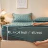 STANGK Quilted Velvet Stretch Fitted Bed Sheet King Queen Full Twin Size Mattress Protector Cover Solid Color Soft Warm Mattress Cover with 11.8in Deep Pockets Bed Mattress Topper with 2 Pillowcase view 4