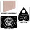 CREATCABIN Pentagram Pendulum Board Wooden Talking Boards with Planchette Black Dowsing Divination Wood Spirit Board Kit Moon Triple Hunt Metaphysical Message for Wicca Pagan 11.8X 8.3 Inch view 3