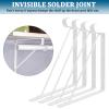 AYAYGD 4PCS Heavy Duty White Closet Rod Brackets 11 x 11 Inch,1-3/8Inch Diameter Shelf and Rod Bracket Holder for Home and Closet Decor, Wall Mount Closet Pole Supports Bracket Hook with Screws view 4