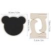 20pcs Mini Chalkboards Signs with Easel Stand, Bear Shaped Chalkboard Signs Place Card Holder for Weddings, Birthday Parties, Event Decoration view 3