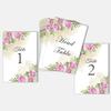 26 Pieces Wedding Table Numbers Cards 1-25 with Head Table Numbers - Roses and Peonies Double Sided view 2