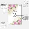 26 Pieces Wedding Table Numbers Cards 1-25 with Head Table Numbers - Roses and Peonies Double Sided view 3