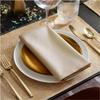 TARAN LIVING Cotton Napkins Ultra Soft Durable Washable Mitered Corner Table Dinner Napkins Set Perfect for Gift Reusable Cotton Cloth Solid Napkin Set Best Gifting - Set of 12,18x18 Inch - Beige view 3