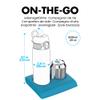 Ion8 Steel Water Bottle, 600 ml/20 oz, Leak Proof, Easy to Open, Secure Lock, Dishwasher Safe, Flip Cover, Fits Cup Holders, Carry Handle, Durable, Scratch Resistant, Raised Print, Peeking Panda view 4