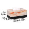 Tissue Dispenser Box Color Pumping Paper Box Home Living Room Coffee Table Napkin Paper Box Exquisite Tissue Box Rack Large Capacity Facial Tissue Dispenser Box view 2