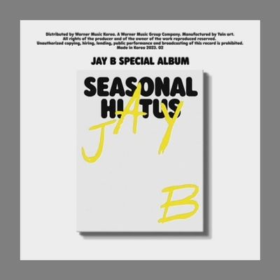 GOT7 JAY B Seasonal Hiatus Special Album CD+Folding poster on pack+Photobook+Diary+Note+Desk calendar+Mini calendar+Tracking