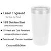 20-Ounce Vacuum Insulated Stainless Steel Tumbler Customized Double-Walled Laser Engraved Coffee Blue Mug, Mountain Bike, Personalized view 4