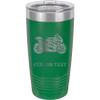 20-Ounce Vacuum Insulated Stainless Steel Tumbler Customized Double-Walled Laser Engraved Coffee Black Mug, Motorcycling, Personalized view 1