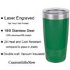 20-Ounce Vacuum Insulated Stainless Steel Tumbler Customized Double-Walled Laser Engraved Coffee Black Mug, Motorcycling, Personalized view 4