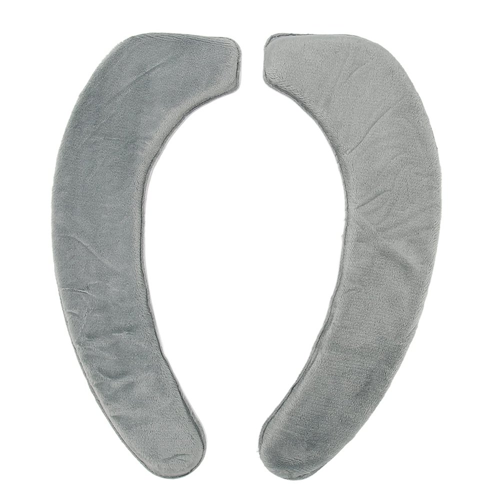 2 Pcs Toilet Warmer Cover Soft Comfortable Warm Washable Self Adhesive Flannel Toilet Seats Cover Cushion (Grey)