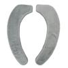 2 Pcs Toilet Warmer Cover Soft Comfortable Warm Washable Self Adhesive Flannel Toilet Seats Cover Cushion (Grey) view 1