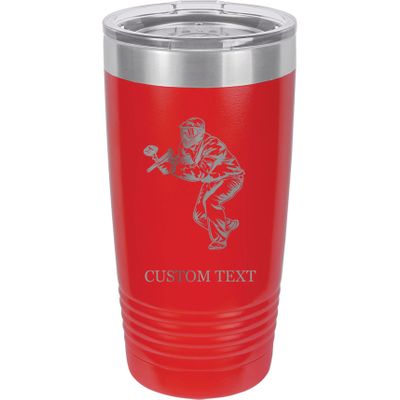 20-Ounce Vacuum Insulated Stainless Steel Tumbler Customized Double-Walled Laser Engraved Teal Coffee Mug, Paintball, Personalized