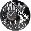 12 Inch Wall Clock Electric Guitars Vinyl Music Record Wall Clock for Rock N Roll Band Studio Heavy Metal Vinyl Disk Crafts Watch Club Pub Decor view 2