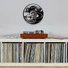 12 Inch Wall Clock Retro Drifting Car Vinyl Record Retro CD Disc Wall Clock Boys Room Home Decor Wall Watch Cyclone Drift Car Lovers view 3