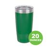 20-Ounce Vacuum Insulated Stainless Steel Tumbler Customized Double-Walled Laser Engraved Red Coffee Mug, Fishing Rod, Personalized view 3