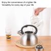 3 Liter Whistling Tea Kettle,Whistling Stovetop Tea Kettle,Stainless Steel Teapot, Fast Heating One Touch Buttons Whistling Kettle with Insulated Handle for Milk Tea Coffee view 3