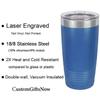 20-Ounce Vacuum Insulated Stainless Steel Tumbler Customized Double-Walled Laser Engraved Coffee Blue Mug, Paintball, Personalized view 4