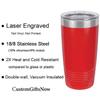 20-Ounce Vacuum Insulated Stainless Steel Tumbler Customized Double-Walled Laser Engraved Orange Coffee Mug, Football Coach, Personalized view 4