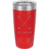 20-Ounce Vacuum Insulated Stainless Steel Tumbler Customized Double-Walled Laser Engraved Teal Coffee Mug, Crossed Golf Clubs, Personalized view 1
