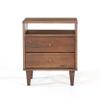 Grain Wood Furniture Mid Century 2-Drawer Nightstand, Solid Wood with a Brushed Walnut Finish view 4