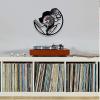 12 Inch Wall Clock Pet Groomer Sign Barber Salon Vinyl Record Wall Clock Animal Care Business Display Artwork Dog Grooming Music Album Wall Clock view 3