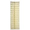 26 Pocket Shoe Organizer, Crystal Clear Over The Door Hanging Closets Storage Bag for Shoes, Sneakers or Accessories(Beige) view 1