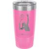 20-Ounce Vacuum Insulated Stainless Steel Tumbler Customized Double-Walled Laser Engraved White Coffee Mug, Women's Tennis, Personalized view 1