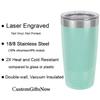 20-Ounce Vacuum Insulated Stainless Steel Tumbler Customized Double-Walled Laser Engraved Coffee Black Mug, Mountain Bike, Personalized view 4