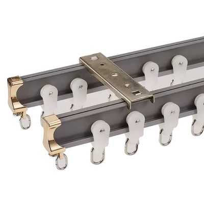 Etlegor Flexible Bendable Ceiling Curtain Track, Commercial Wall Ceiling Double Curtain Track Kit Double Rods Curtain Rail Ceiling Or Wall Mount (Color : Top Hanging, Size : 12m/39.4ft)