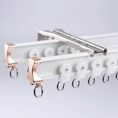Double Rods Curtain Track, Flexible Curved RV Bendable Track System Ceiling Or Wall Mount Bendable Curtain Rail For Living Room Bedroom Ceiling Track Set ( Color : Wall hanging , Size : 1.2m/4ft )
