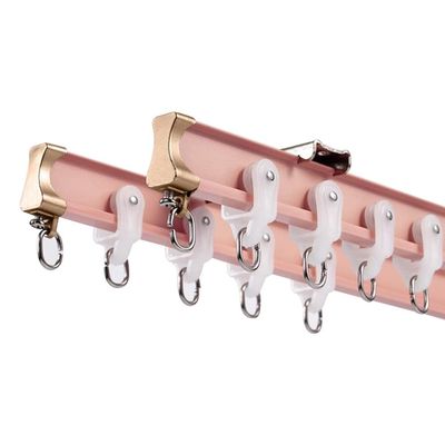 Etlegor Flexible Bendable Ceiling Curtain Track, Double Rods Curtain Track Ceiling Or Wall Mount Bendable Curtain Rail for Living Room Bedroom Ceiling Track Set (Color : Top Hanging, Size : 1.8m/6ft)