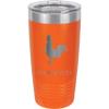 20-Ounce Vacuum Insulated Stainless Steel Tumbler Customized Double-Walled Laser Engraved Light Blue Coffee Mug, Rooster, Personalized view 1
