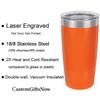 20-Ounce Vacuum Insulated Stainless Steel Tumbler Customized Double-Walled Laser Engraved Light Blue Coffee Mug, Rooster, Personalized view 4