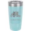 20-Ounce Vacuum Insulated Stainless Steel Tumbler Customized Double-Walled Laser Engraved Pink Coffee Mug, Semi Truck, Personalized view 1
