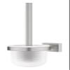 GROHE Start Cube 40977DC0 Toilet Brush Holder, Wall Mounted, Concealed Fixings, Mounting Plate Included, Long-Lasting Gloss, Supersteel view 2